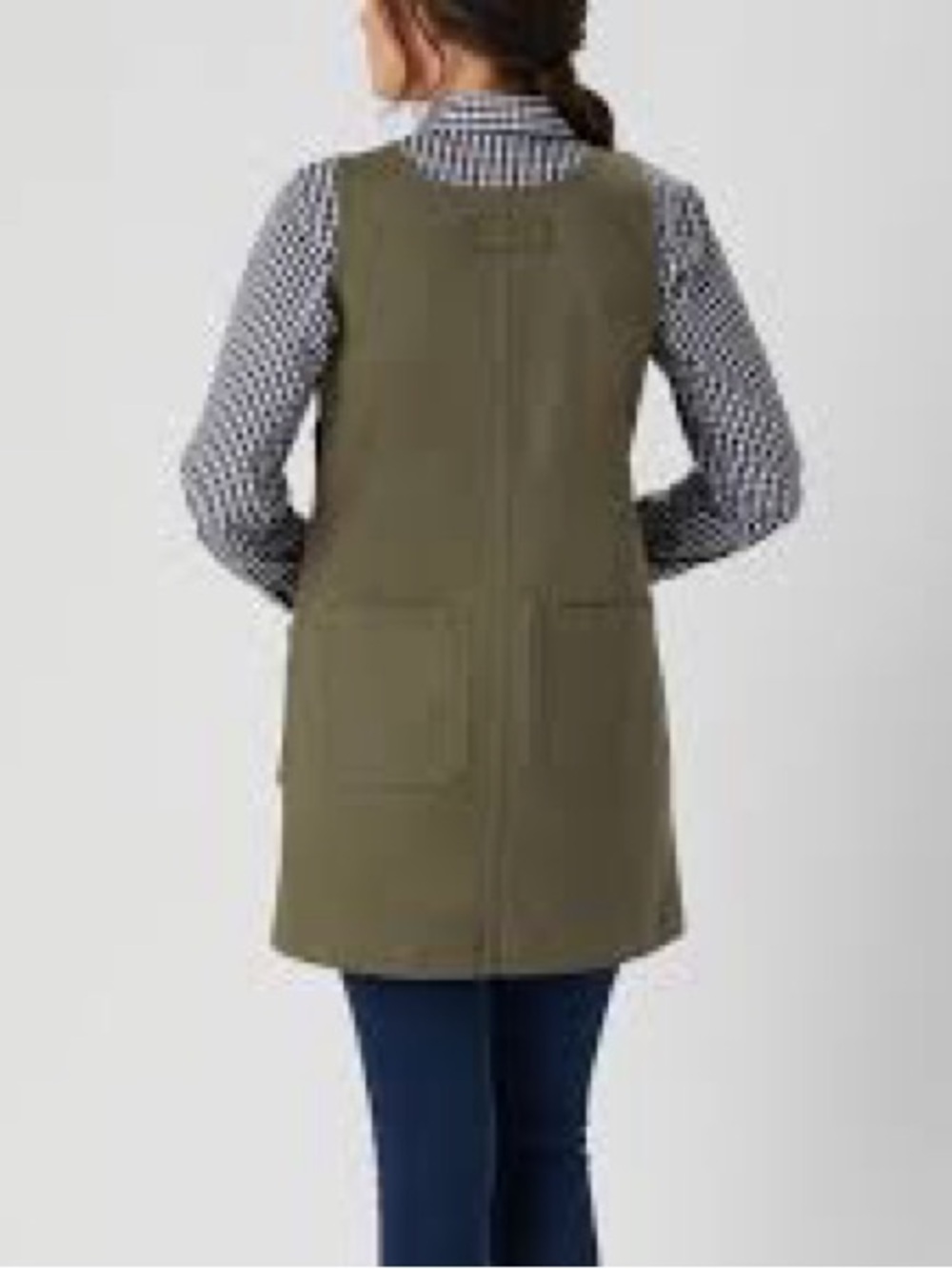 Duluth Trading Co. | Women’s Olive Green Sleeveless Flex Fire Hose Apron Dress L - Picture 3 of 16
